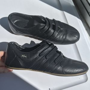 Lacoste - black leather sneakers - sz 7